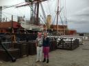Father and daughter: Ashley kindly drove us to Aberdeen to visit Discovery. We weren
